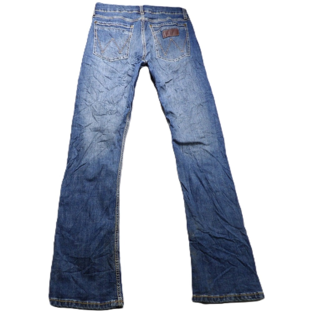 Wrangler Retro Slim Bootcut Jeans Men W30 L34 Blue Stretch Denim Western Cowboy